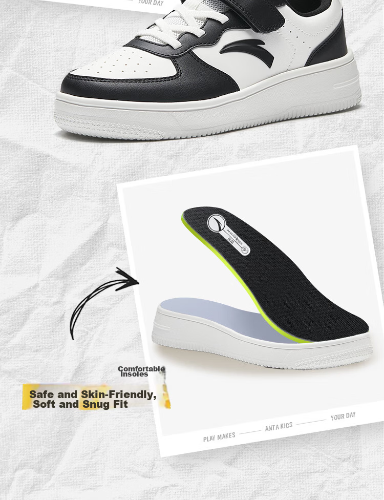 Anta Kids Girls Sports Shoes Big Kids 2026 Spring Campus White Casual Sneakers A22618076 12